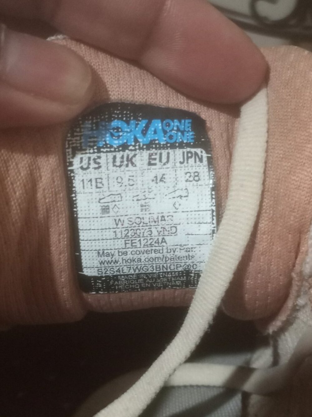Hoka One One Solimar Shoes Womens Size 11B Beige Pink Running Sneakers Low Top - Picture 2 of 12